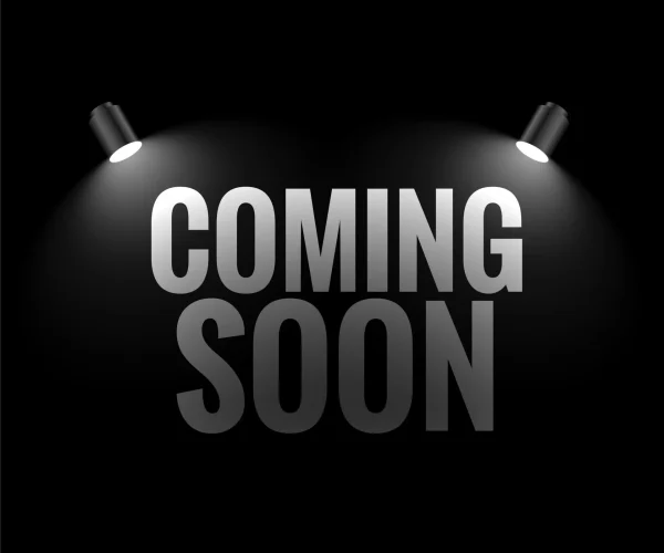 Coming soon announcement with spotlight effect